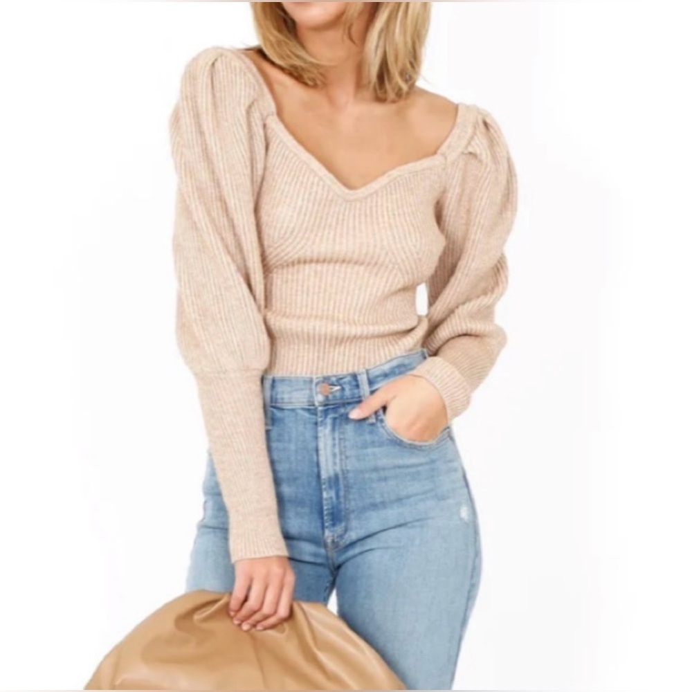 ASTR Esma Puff Sleeve Sweater (Small)
